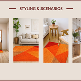 Abstract Geometric Oil Painted(Orange)