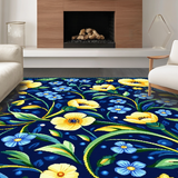 Vibrant Floral Abstract Arrangement(Blue)