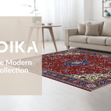 Rustic Diamond Motif in Warm Hues(Red)