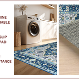 Artistic Geometric Floral Ensemble(Blue)
