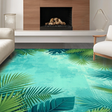Tropical Floral Mosaic Aesthetic(Green)