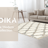 Artful Geometric Ivory Shades(Beige)