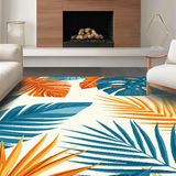 Bright Botanical Geometric Fusion(Blue)