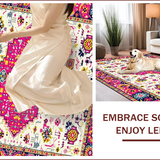 Vibrant Abstract Textured Motif(White)