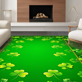 Contemporary Abstract Green Shapes(Green)
