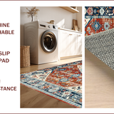 Elegant Distressed Medallion Design(Red)