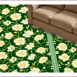Boho Floral Low Pile(Green)