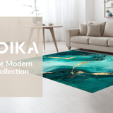 Striking Gold and Aqua Motif(Green)