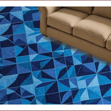 Plush Transitional Decor Area(Blue)