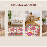 Vibrant Ethnic Floral Arrangement(White)