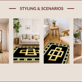 Chic Monochrome Greek Key Motif(Black)