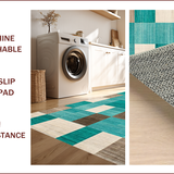 Contemporary Checked Earthy Tones(Green)
