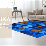 Chic Multi Hued Contemporary Design(Blue)