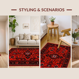 Sophisticated Retro Circular Design Flair(Red)