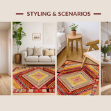 Chic Color blocked Geometric Style(Red)