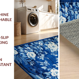 Contemporary Gray Floral(Blue)