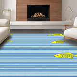Refreshing Oceanic Inspired Plush Mat(Blue)