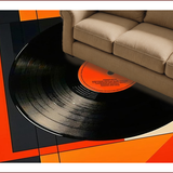 Vibrant Semi Circle Record Design(Black)