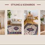 Vintage Tiled Blue Aesthetic(White)
