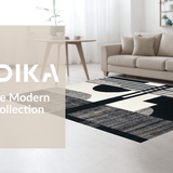 Modern Stripe Symphony Black and White Geometric Patterned(Black)