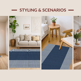 Artful Navy and White Composition(Blue)