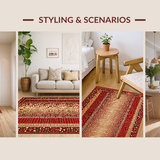 Rustic Earth Tones Textured Appeal(Red)