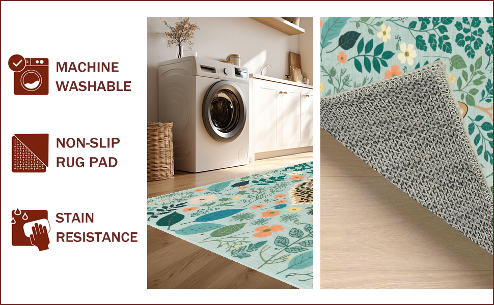 Ultra Soft Area Rug, Non Slip, Stain Resistant, Washable Area Rugs for Living Room, Bedroom, Modern Colorful Jungle Animal Play Rug(Gray) - ODIKA