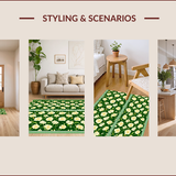 Boho Floral Low Pile(Green)
