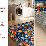 Artful Ogee Motif in Warm Hues(Blue)