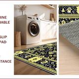 Navy Yellow Geometric Elegance(Black)