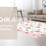 Radiant Light Pink Floral Artistry(White)