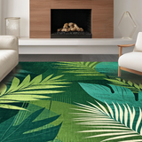 Dynamic Abstract Tropical Print(Green)