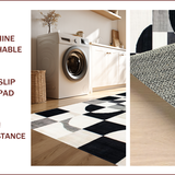 Elegant Geometric Black and Ivory Fusion(Gray)