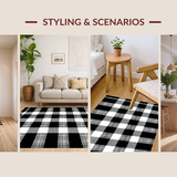 Timeless Cotton Hand Woven Plaid(White)