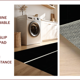 Chic Black and White Geometric Motif(Black)