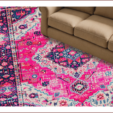 Distressed Medallion High Traffic Area(Pink)