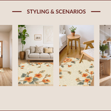 Modern Floral Patchwork Jute(Beige)