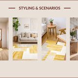 Elegant Gold Toned Abstract Motif(Yellow)