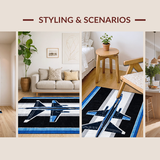 Stylish Contemporary Flight Illustration(Blue)