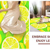 Bold Tropical Graphic Floor Accent(Yellow)