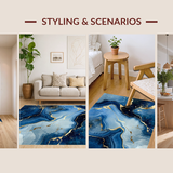 Stylish Fluid Geometric Arrangement(Blue)