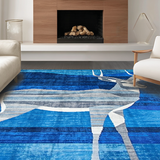Modern Blue Geometric Fusion(Blue)