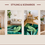 Elegant Tropical Leaf Print(Green)