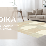 Artful Meandering Lines Tranquil Vibe(Beige)