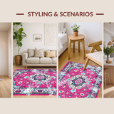 Artful Lived In Damask Design(Red)