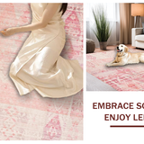 Macaroon Color Cozy with Blush Pink Ombre and Delicate Geometric Lines(Pink)