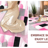 Stylish Tiled Geometric Motif(Pink)
