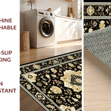 Sophisticated Distressed Floral Accent(Black)