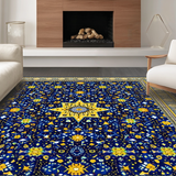 Luxurious Blue Tiled Motif(Blue)