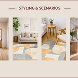 Ultra Soft Area Rug, Non Slip, Stain Resistant, Washable Area Rugs for Living Room, Bedroom, Abstract Serenity Zen Haven Rug(Beige) - ODIKA